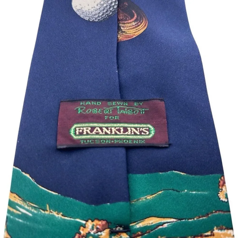 Robert Talbott For Franklin's Golf Silk Necktie Tie